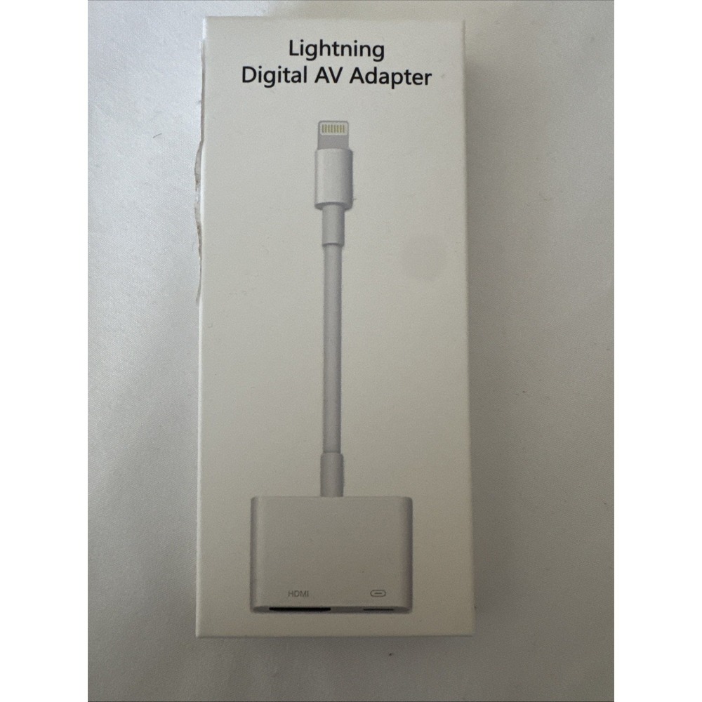 Apple Lightning Digital AV Adapter Unisex OS White Excellent HDMI 1080p HD